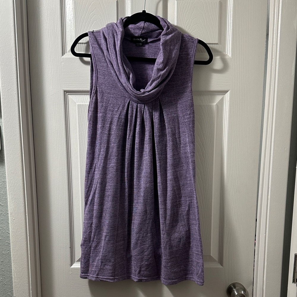Charlie Paige Purple Sleeveless Tunic